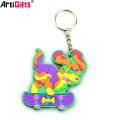 Benutzerdefinierte Kunststoff 3D Soft Pvc Gummi Name Keychain Hersteller in China